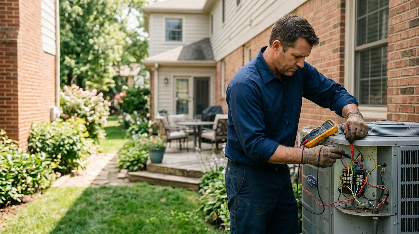 HVAC technician working near Paradise, CA